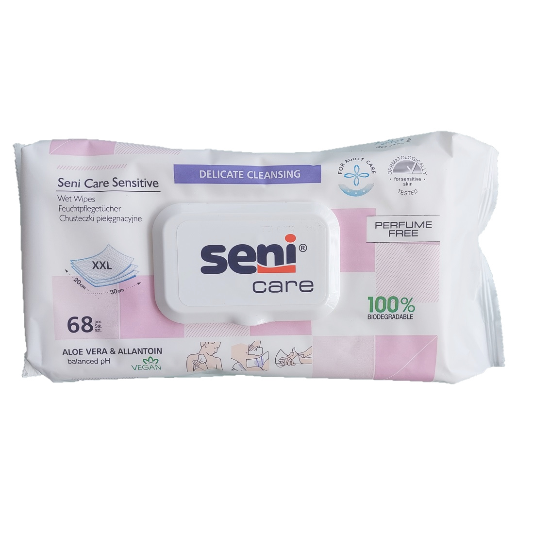 Seni Care Feuchtpflegetücher Sensitive, 68 Tücher , 20 x 30 cm , Nachfüllpack_57